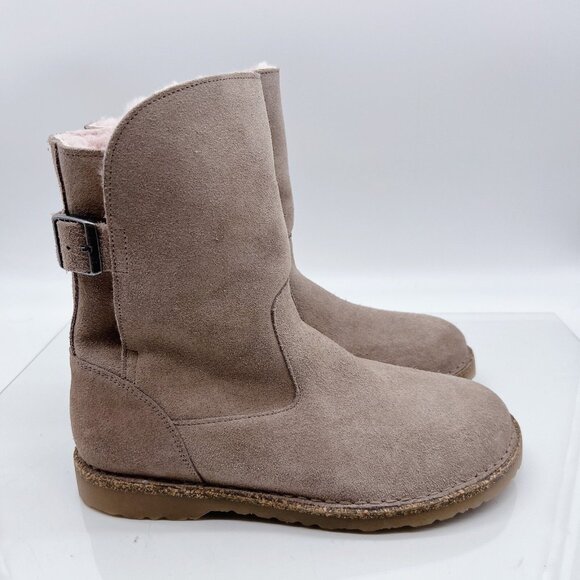 Birkenstock Uppsala Shearling Tall Boot Pink Taupe Suede Women EU 39 US 8- 8.5 R - Picture 1 of 8